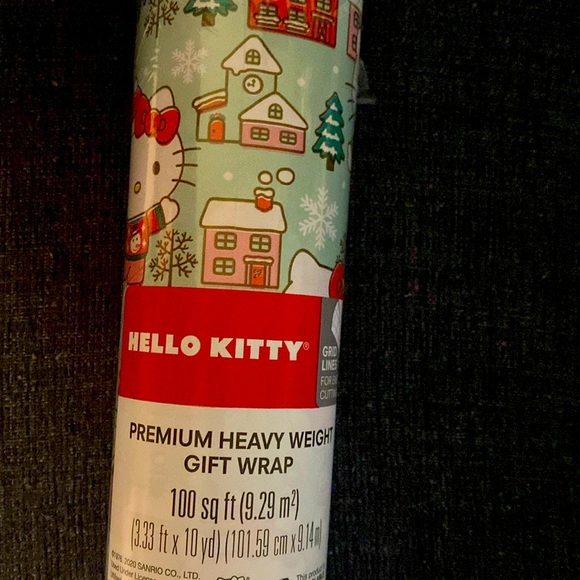 🎄🎀HELLO KITTY Christmas Green Holiday GIFT Wrapping Paper 100sq ft - Picture 2 of 5